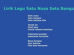 Satu Nusa Satu Bangsa Ketukan Ke Berapa